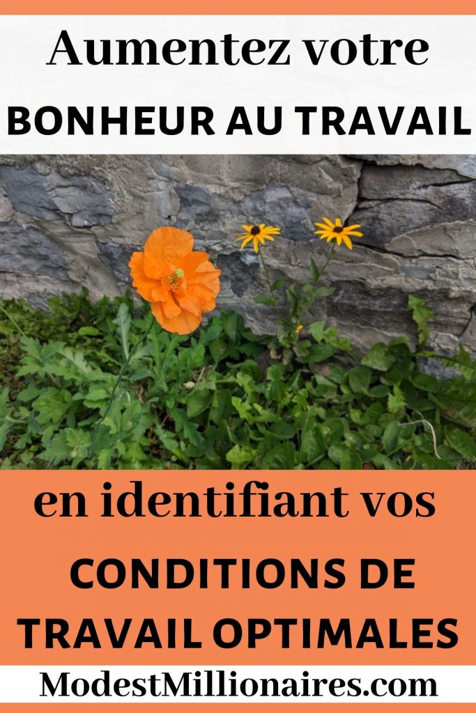 augmentez votre bonheur au travail en identifiant vos conditions de travail optimales