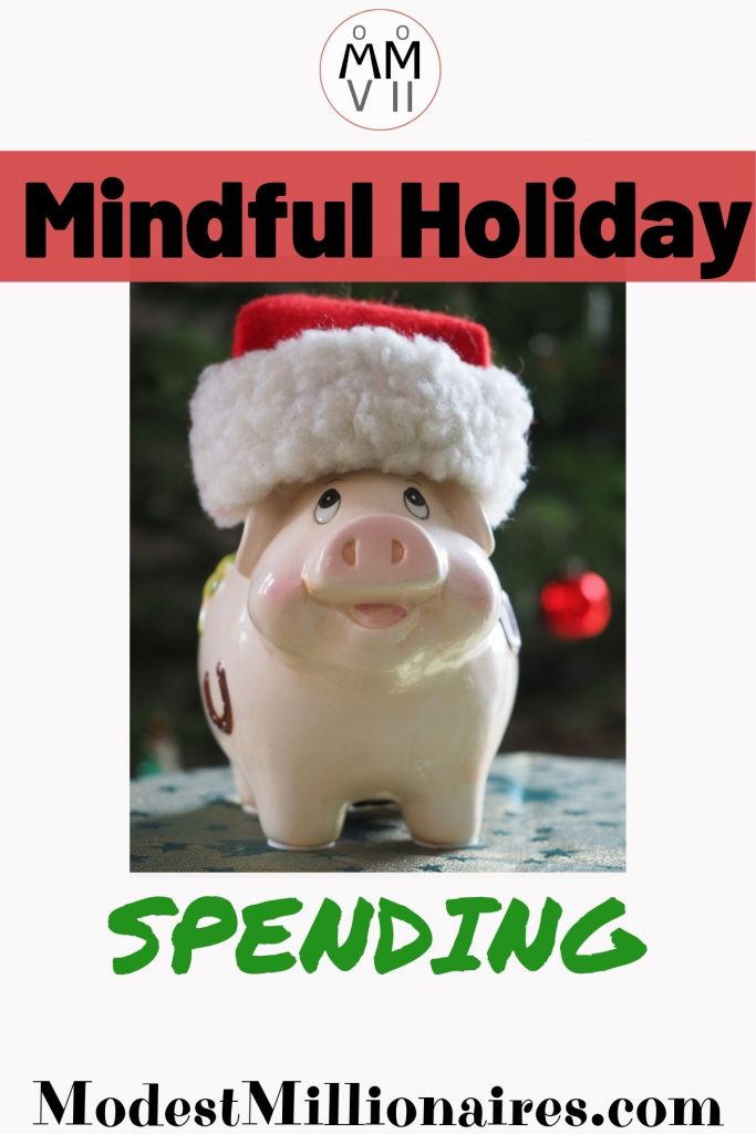 Piggy Bank with Santa Hat - Mindful Holiday Spending