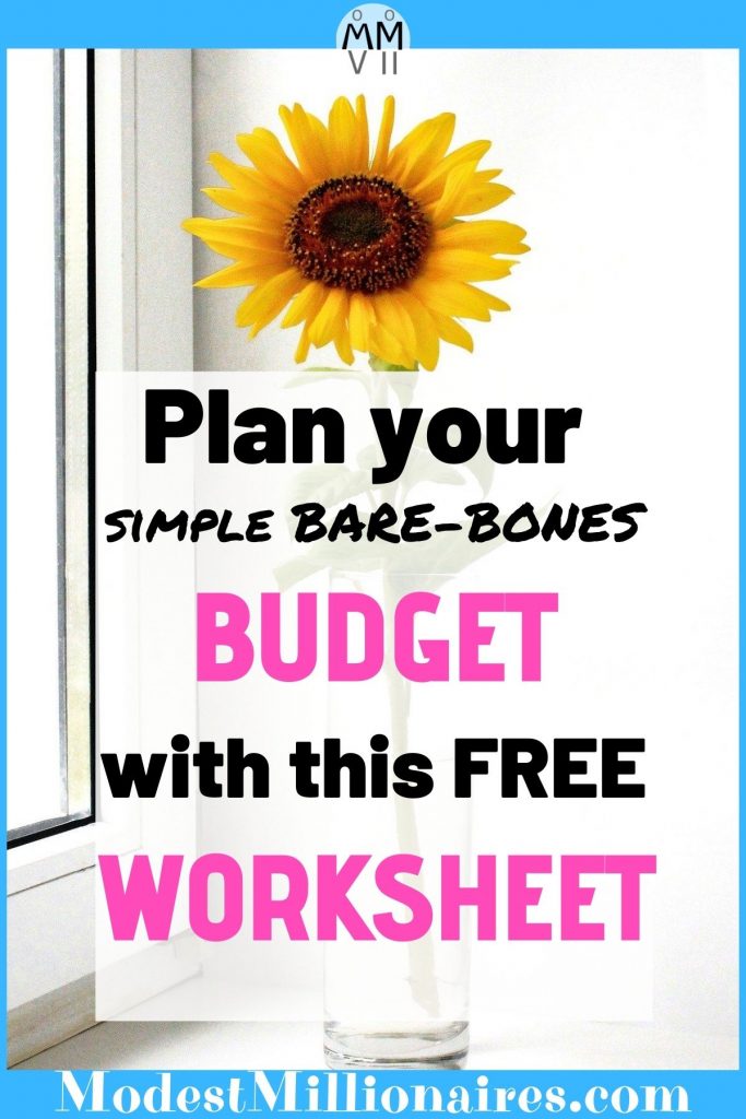 Free Simple Bare-Bones Budget Template