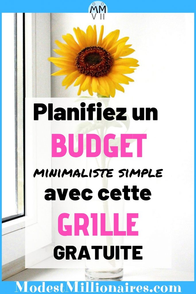 Gabarit Budget Minimaliste Simple Modèle